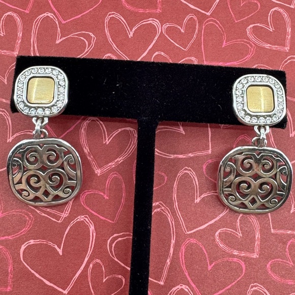 Brighton Silver and Gold Tone Dangle Earrings - Picture 5 of 6